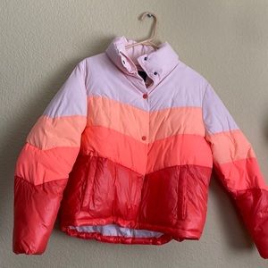 Pink striped jacket